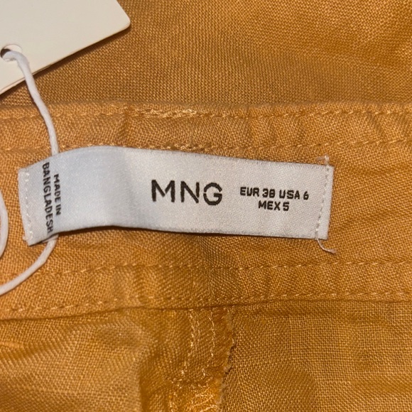 Mango Wide Leg Orange Pants for Women - Picture 9 of 11